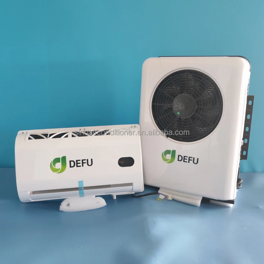 12 فولت Climatiseur Rv Caravan وقوف السيارات 12 فولت وحدة التيار المتناوب 24 فولت شاحنة تكييف الهواء جرار تيار مستمر 12 فولت مكيف الهواء #1