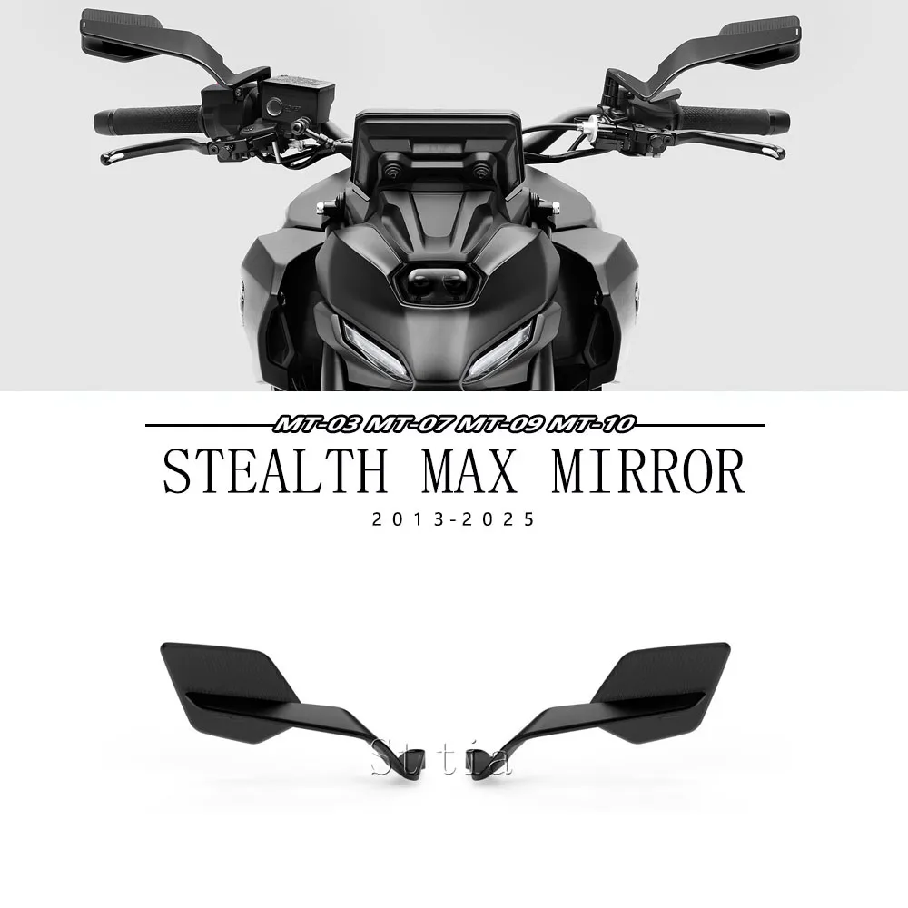 

For YAMAHA MT-03 MT03 MT-07 MT07 ABS MT-09 SP ABS MT-10 ABS SP 2013-2026 New Motorcycle Rear Side View Mirrors Rearview Mirror