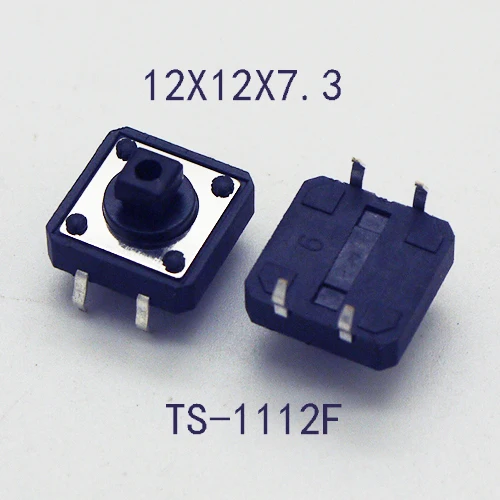 10Sets Momentary Tact Switch Push Button Switch 12X12mm H=10MM After Putting 2Caps 4PIN SMT/DIP PCB Mounting Button