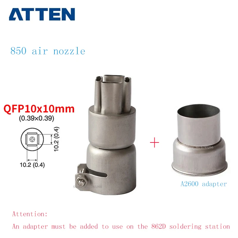 45 Degree Nozzle For ATTEN ST-862D Lead-Free Hot Air Gun Soldering Station Intelligent Rework Station For PCB Chip Repair