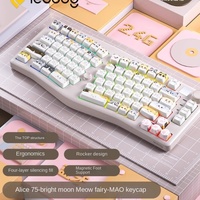 Alice-Wireless Mechanical Keyboard Customized Gaming Keyboard Office Tablet Top Structure Hot Swappable RGB New 2024 Keycaps