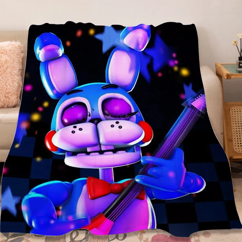 Sofa Blankets A-Five Nights at Freddy´s Winter Fluffy Soft Blankets Microfiber Bedding Anime Blanket Camping King Size Blanket