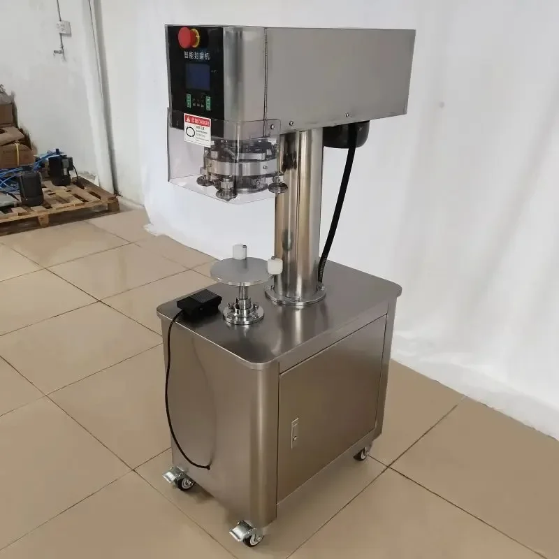 【Best-selling】Semi-automatic Non-rotating Jar Sealer Soda Tin Can Seamer Automatic Can Sealing Machine
