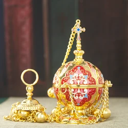 HTISOK Orthodox Incense Burner and Wall Hook Set Religion Gift & Decor Church Incense Burner Supplier Home Censer Decoration