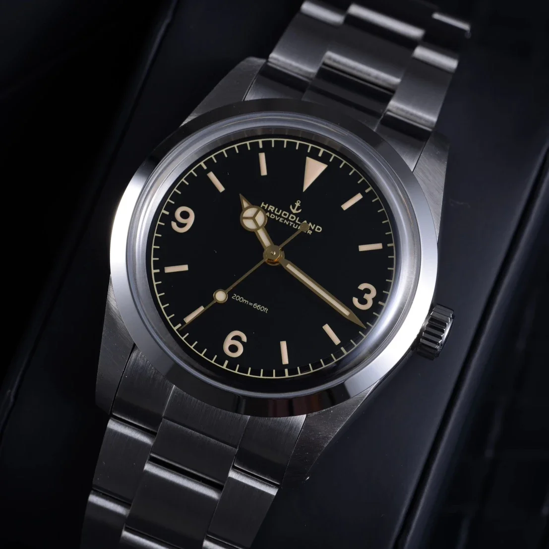 Hruodland 2025 Neue Männer Mechanische Uhr NH38 F029 36mm Retro Business Saphirglas Edelstahl Reloj Hombre