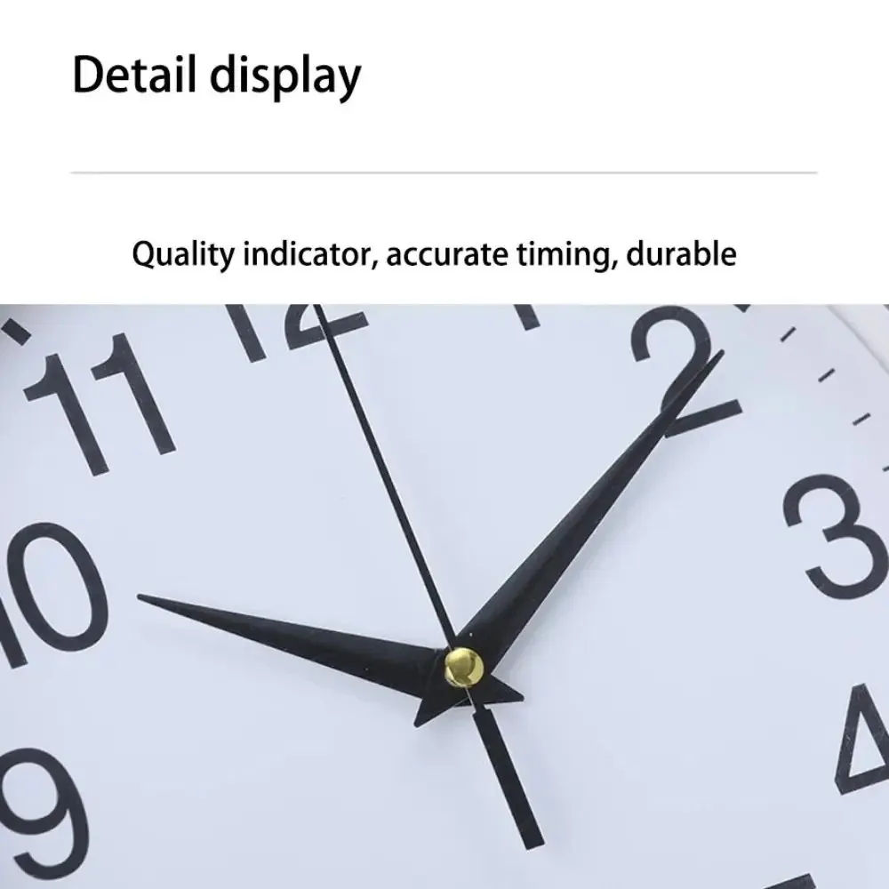 New 8 Inch Round Wall Clocks Battery Operated Accurate Numerals Wall Mounted Clock Easy-to-read Hanging Clock Living Room