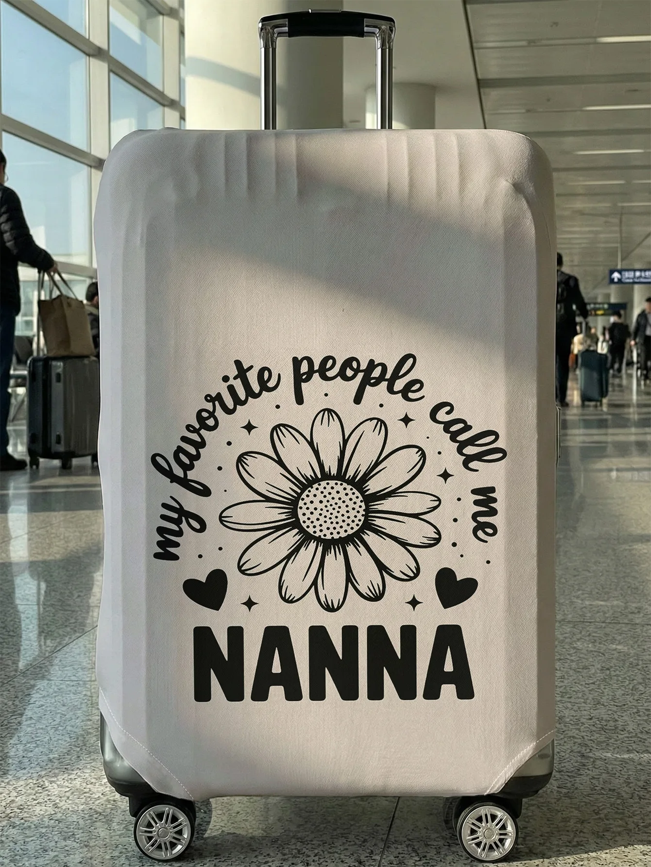 

Чехол для багажа с принтом в стиле ромашек "NANNA", подходит для чемоданов 18-32 дюймов, чехол-накладка на ручку чемодана, дорожные аксессуары