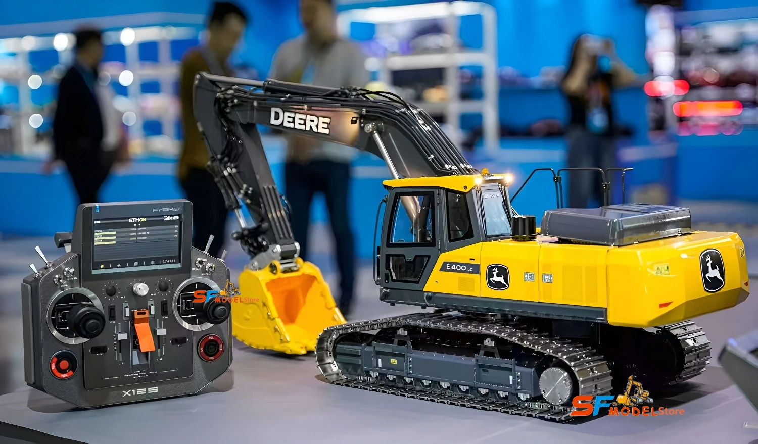 E400 RC Excavator 1/14 Hydraulic RC Excavator Metal Model 3 Pumps 9 Valves Hydraulic System Engineering Remote Control Car Toys