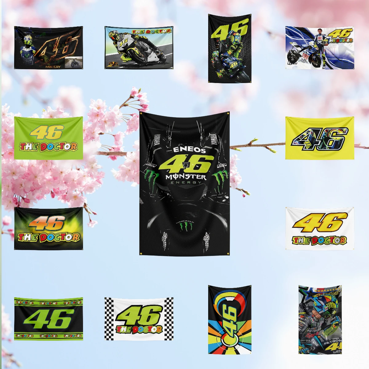 Motorcycle Flag for 4-6 th-e d-do-ct-or Fans vivid print Custom any Image fan collection outdoor campaign parade hanging cloth