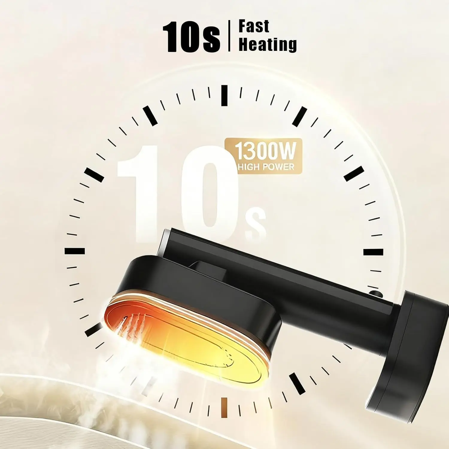 مكواة بخار للسفر للملابس، شاشة LCD، مكواة بخار للملابس قوية بقدرة 1300 وات، مكواة بخار للملابس محمولة باليد 2 في 1 للسفر f #4