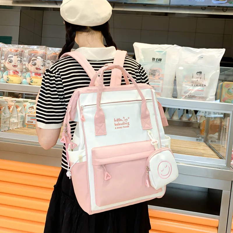 Women's Backpack New Large-Capacity Cute Schoolbag Fashion Large-Capacity Travel Bag Waterproof Ultralight Student Schoolbag