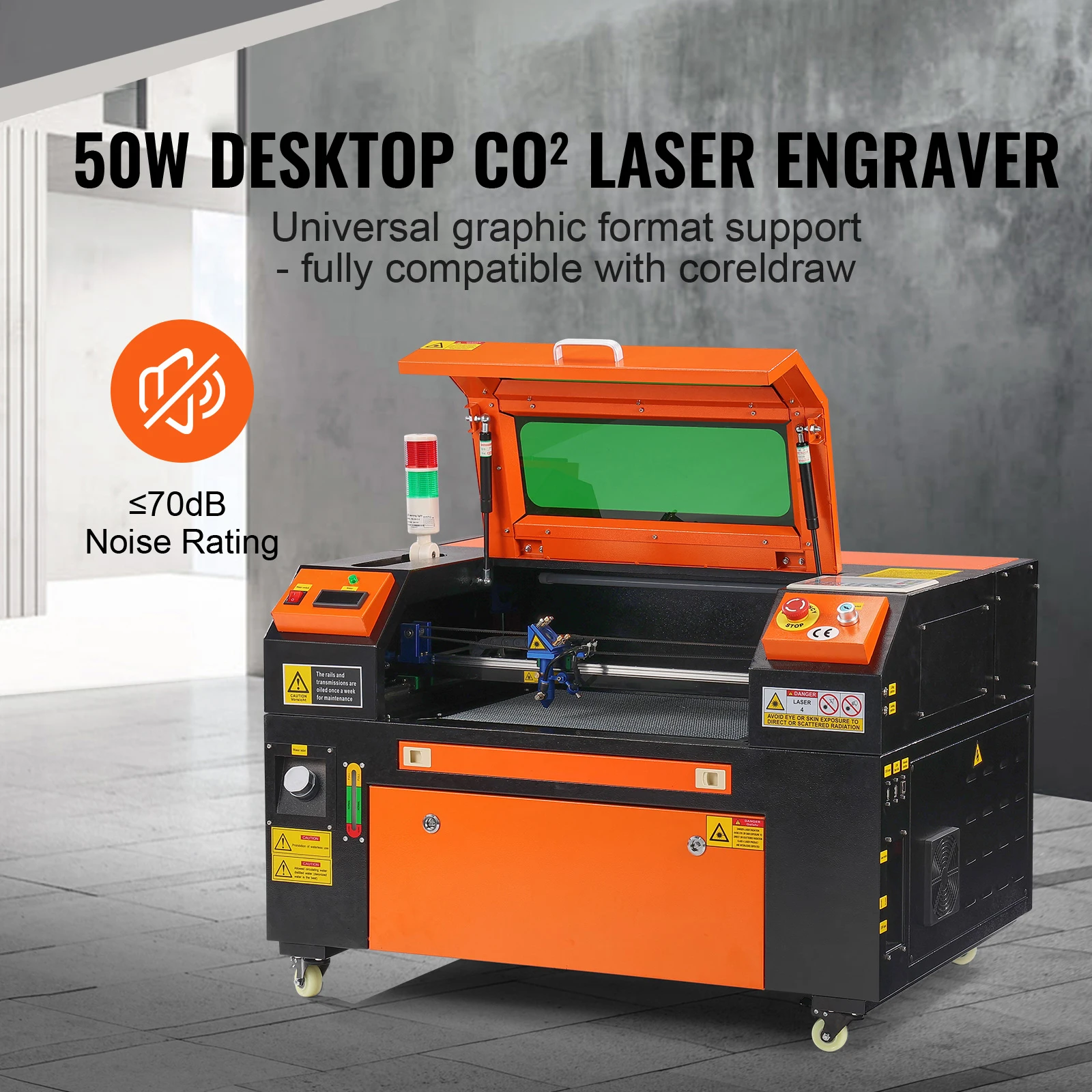 SucceBuy 50W/80W/100W/130W CO2 Laser Engraver 19.7 IPS Laser Cutter Machine with 2-Way Pass Air Assist, for Wood Acrylic Fabric