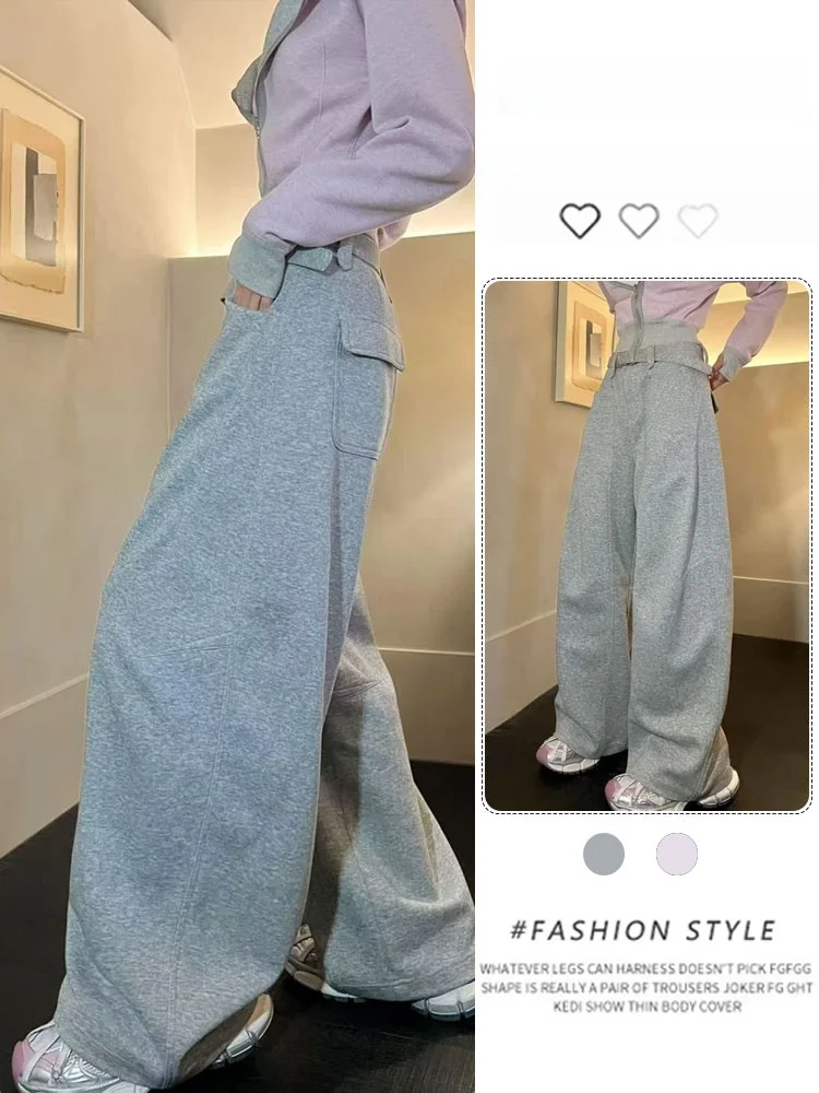 

Slimming High Waist Wide Leg Pants Women's Simple High-End Casual Pants Trendy Straight Cut Trousers for Autumn 2026