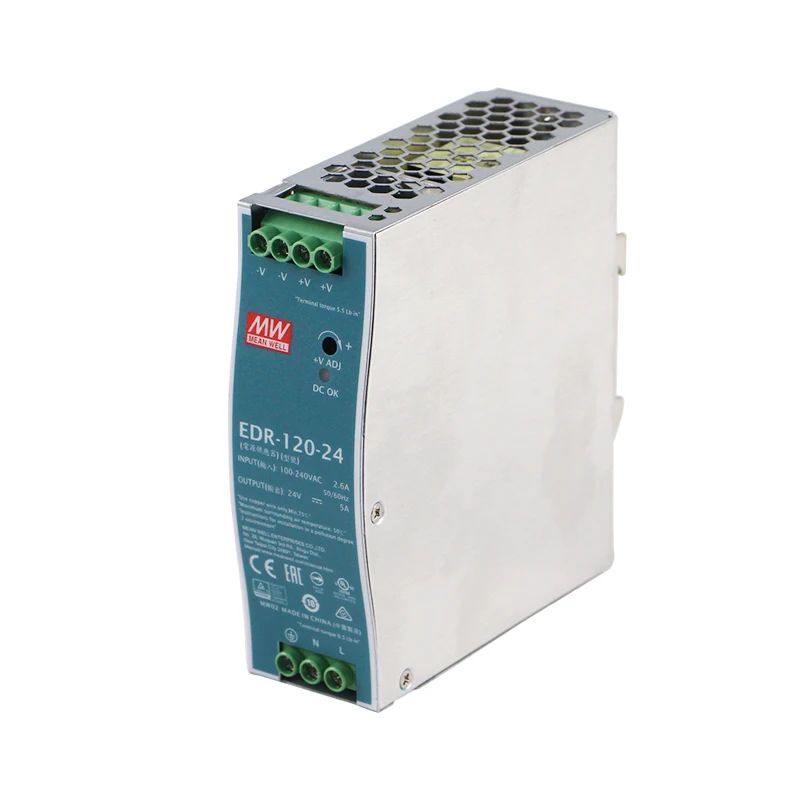 

Meanwell EDR-120 12V 24V 48V120W Single Output Industrial DIN RAIL Power Supply