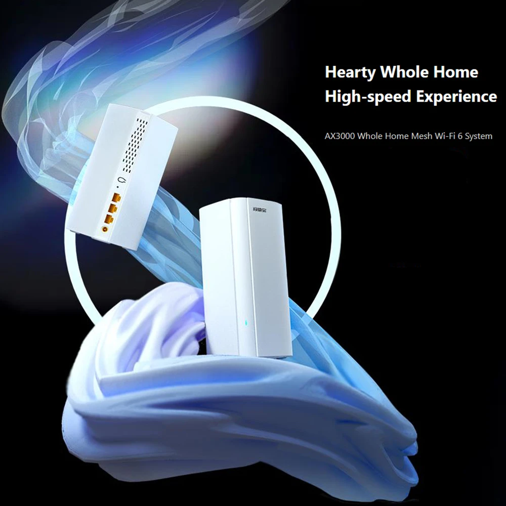 Tenda  AX3000 Wifi6 Mesh Router Gigabit Hearty Whole Home 5G 2402Mbps Wi-Fi6 System High-speed Experience Coverage 5500 FT