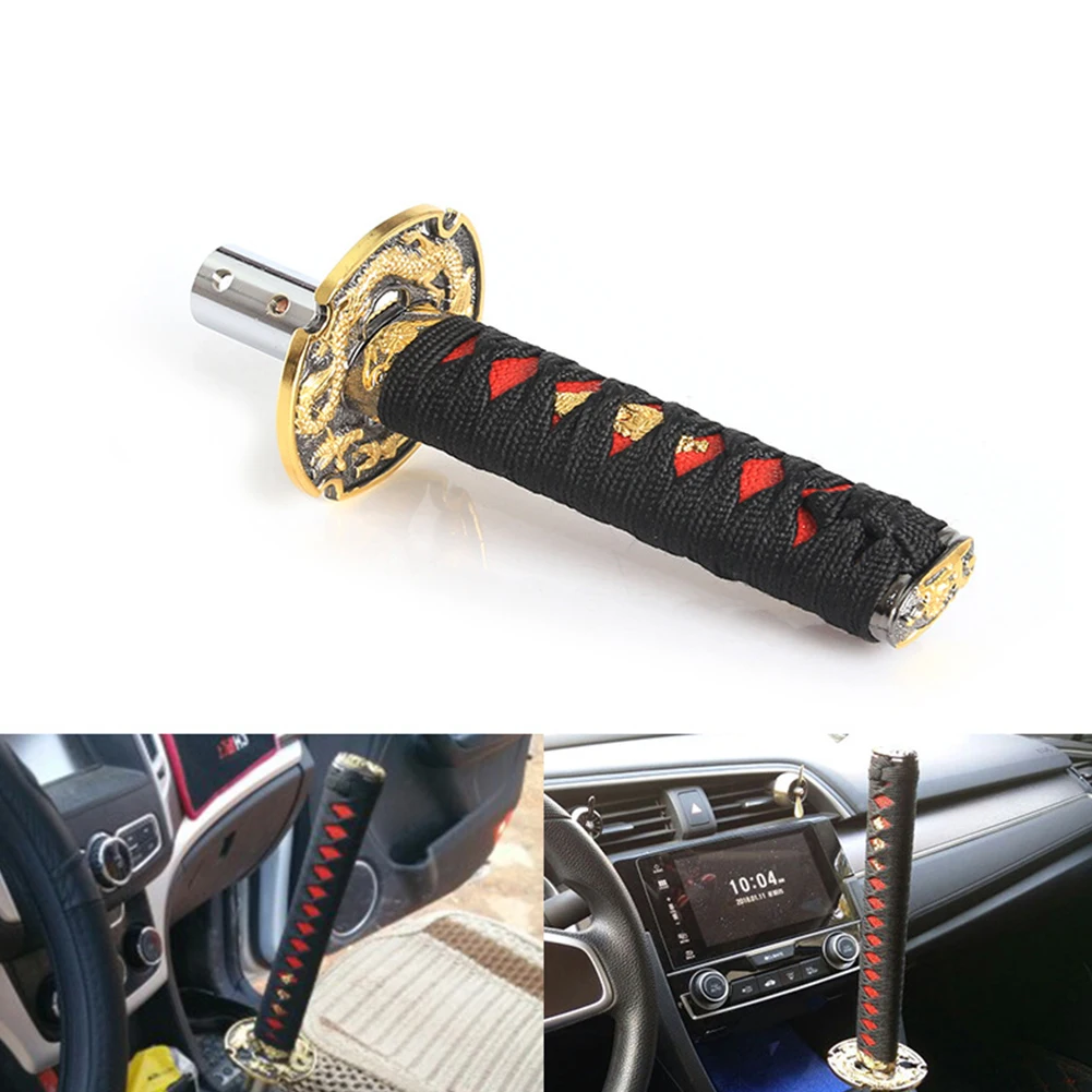 

Katana Shift Knob For Manual Cars Most Automatic Cars Samurai Katana Gear Shift Head With 4 Adapters Auto Interior Universal