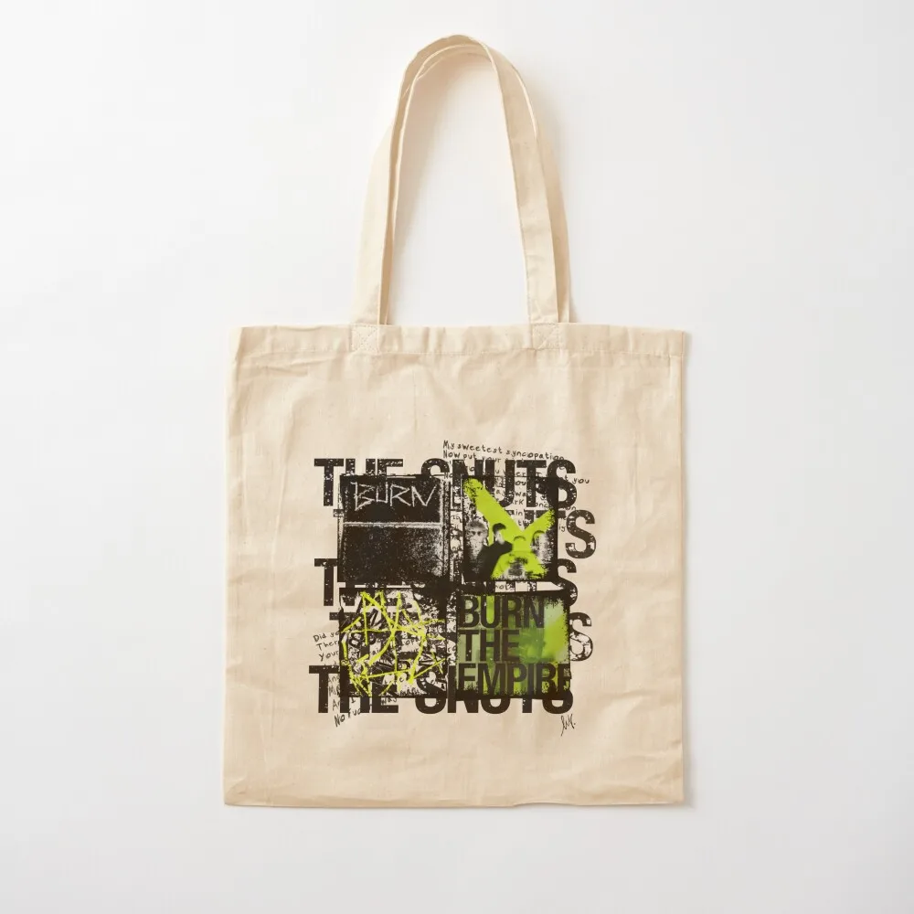 

The Snuts - Burn The Empire Tote Bag tote bag men's Women's handbag custom bags Canvas Tote Bag