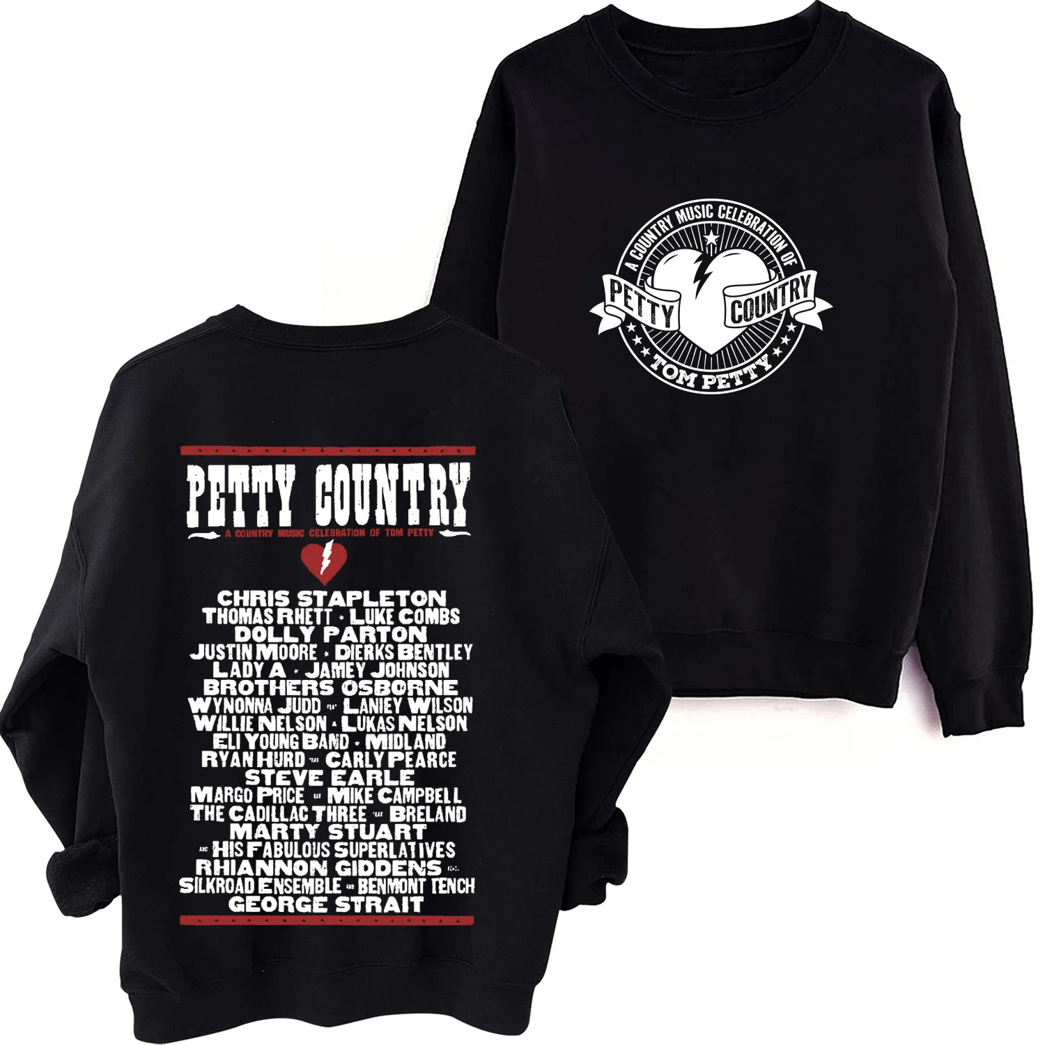 

Various Artists Petty Country 2024 O-Neck Long Sleeve Spring and Autumn Printing Regular Clothing Hoodies Unisex Music Fans Gift