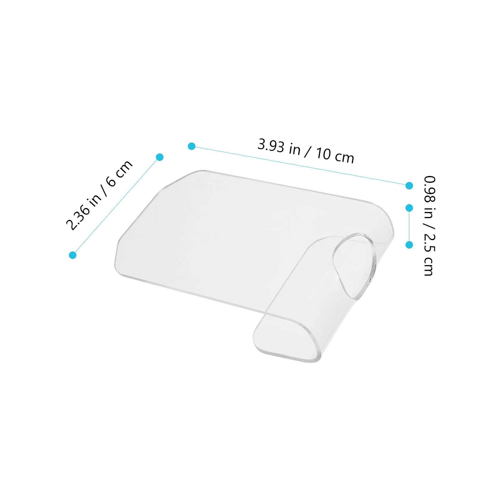 

3Pcs Nail Art Color Acrylic Handheld Makeup Mixing Tools for Foundation Cream Liquid Makeup