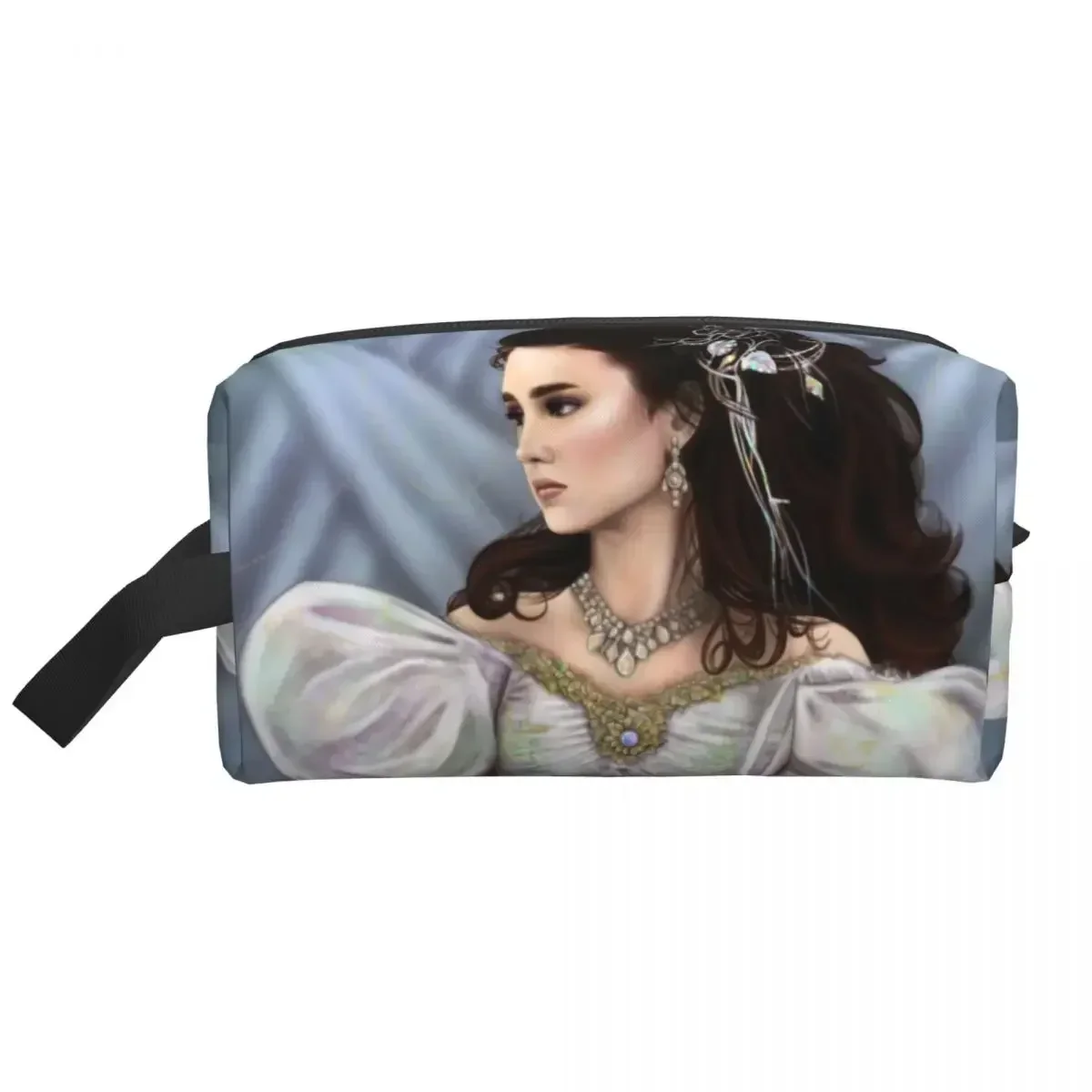 Labyrinth Sarah In Her Masquerade Costume Cosmetic Bag Kawaii Large Capacity Fantasy Film Movie Makeup Case Storage Toiletry Bag