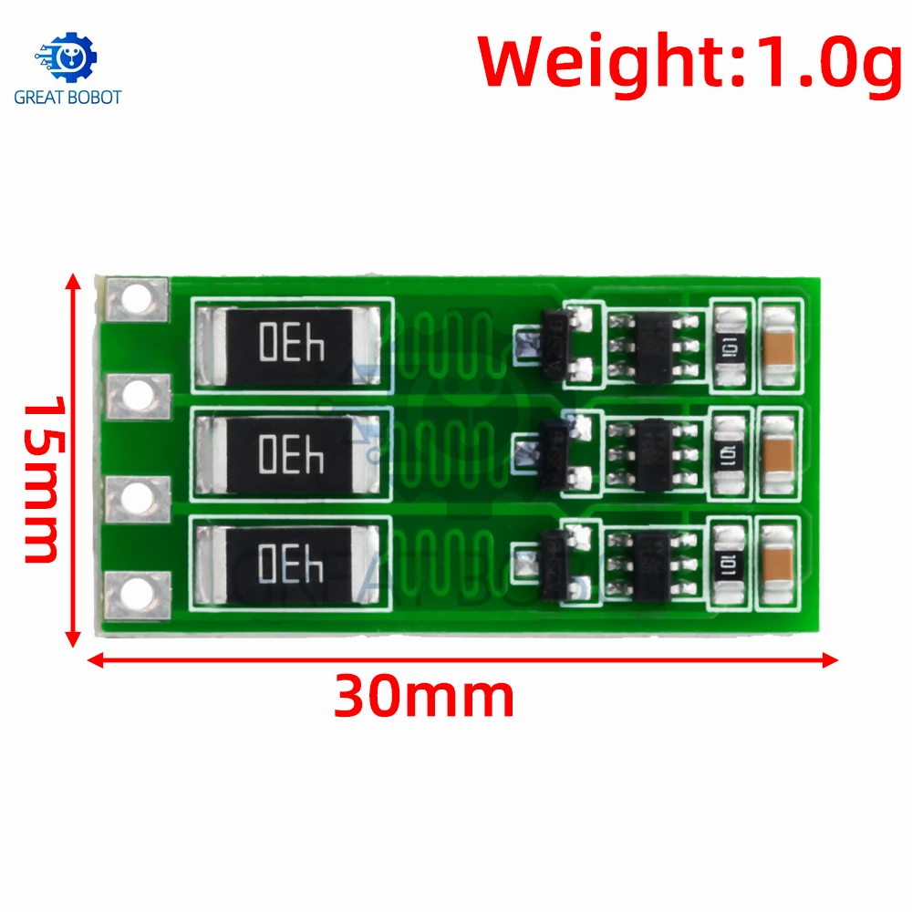 100mA High Precision Lithium Battery Equalizer BMS, Fit 2S/3S/4S 8.4V-16.8V Battery Pack Balancer