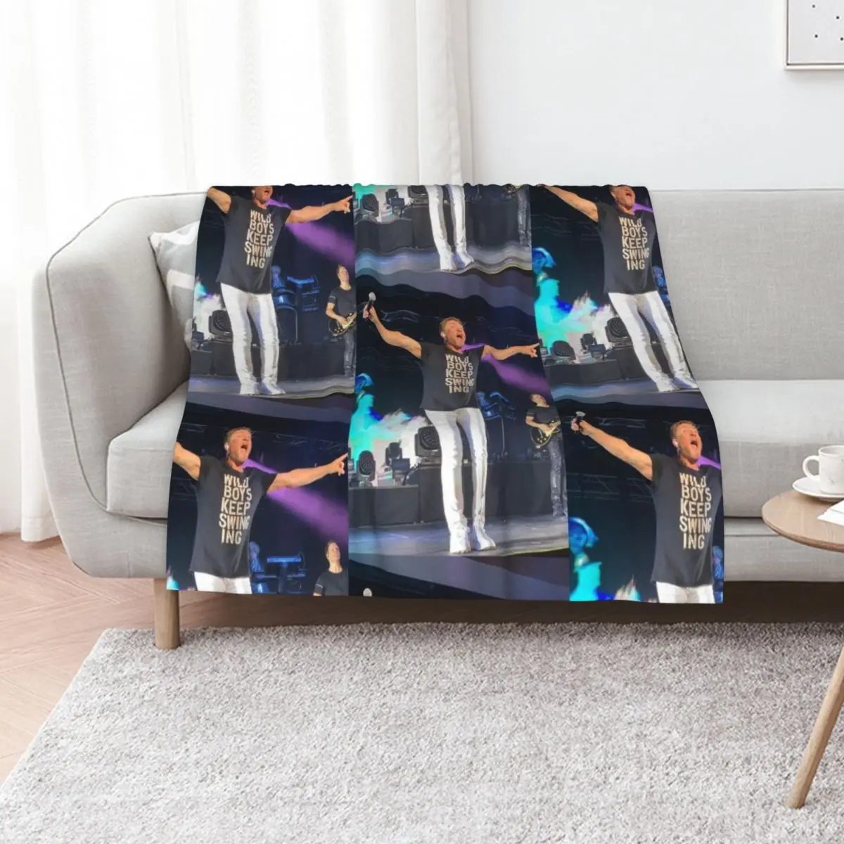 

Duran Duran’s Simon LeBon Throw Blanket Luxurious Soft Blanket Holiday Gift for Family