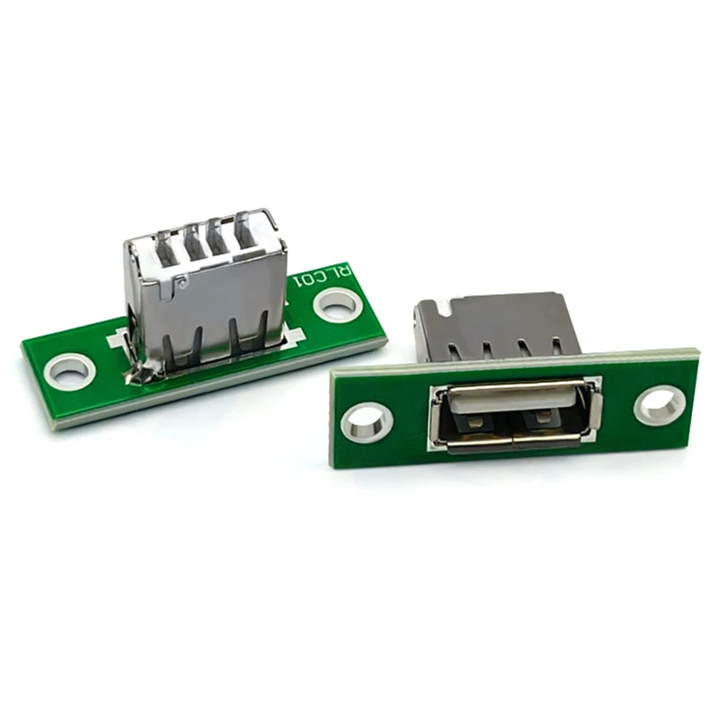 [FS]5Pcs USB With Fixed Board Connector DIY Panel Mounting Repair Charging Interface..