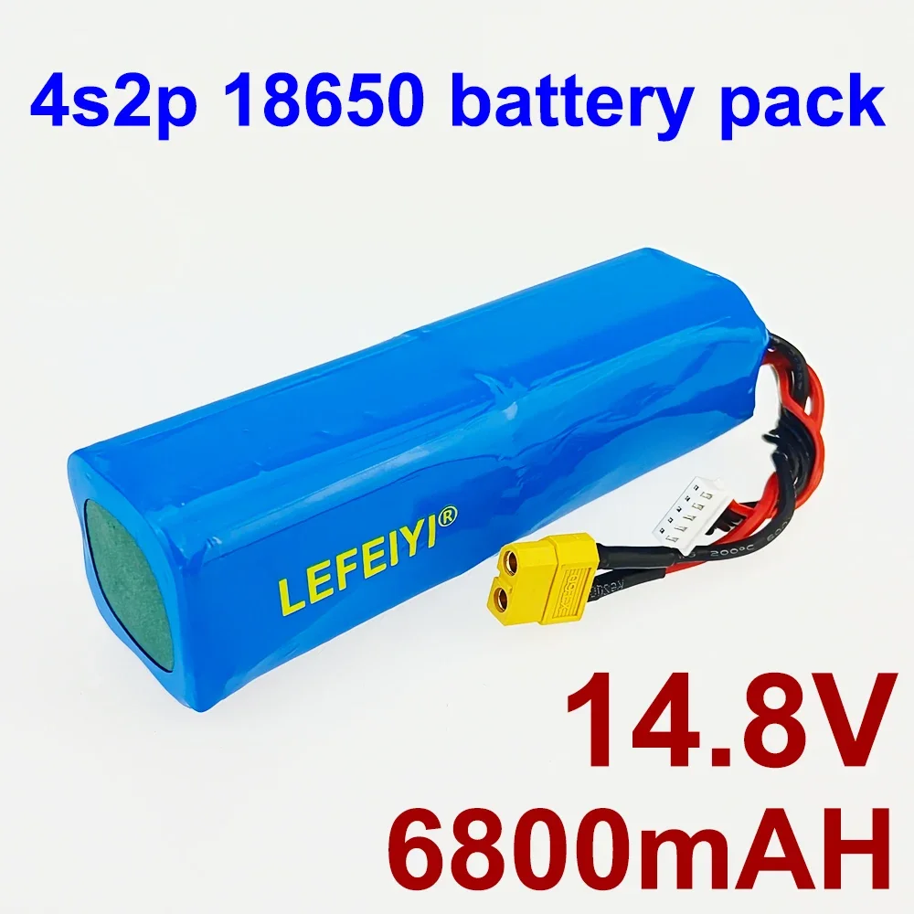 

Литий-ионная батарея 14,8 V 6800mAh 4S2P, высокая емкость, БПЛА, перезаряжаемая для разных фотографий, квадратно-колесный элемент управления XT60