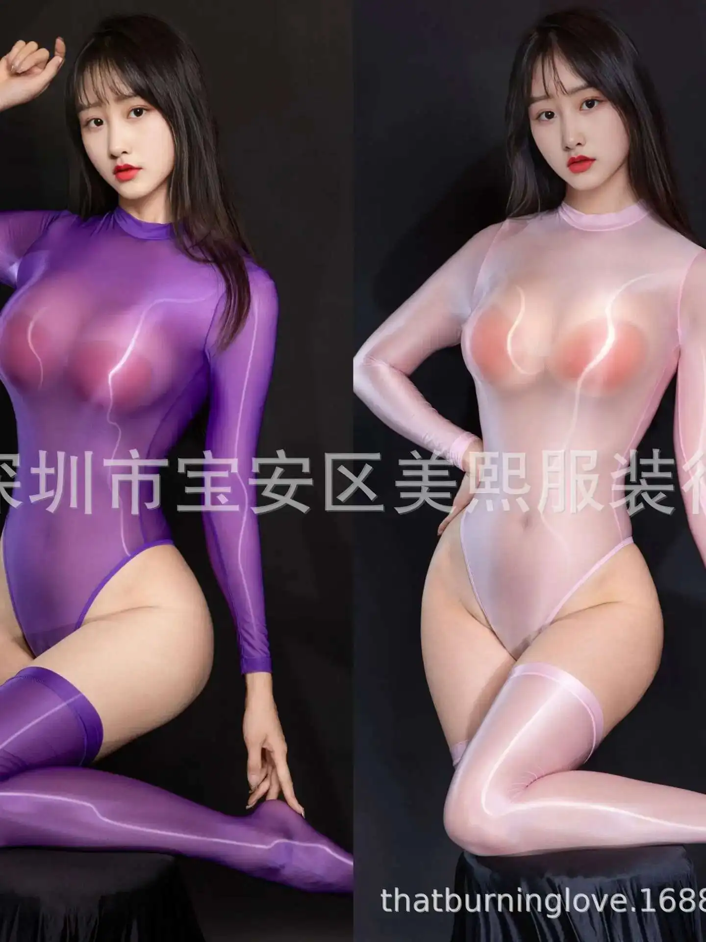 Sexy Ultra-Thin Aurora Horse Oil Tight-Fitting High Elastic Smooth Bodysuit Women Rompers Clothing Body Suits Mesh Sheer RRH8
