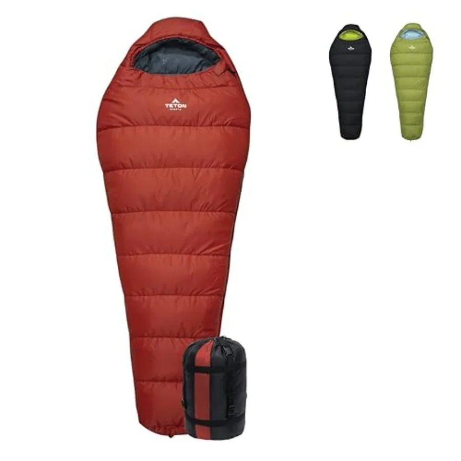 

Lightweight Mummy Sleeping Bag for Camping, Hiking, Backpacking; 20F Short, Compression Sack Included