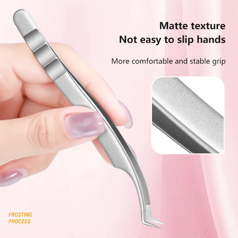 Superior Precision Eyelash Tweezers for Professional Grafting