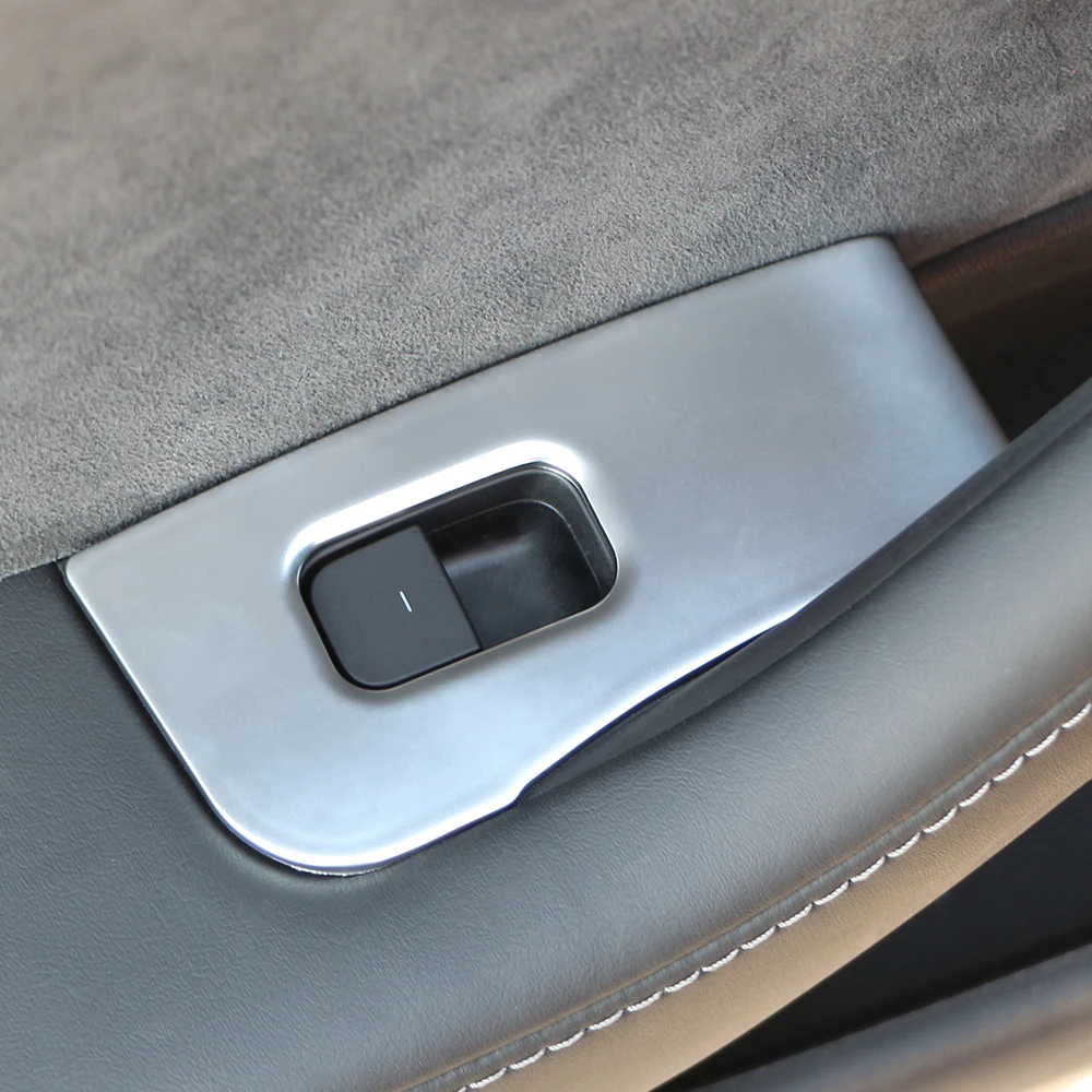For Tesla Model Y 2020+ Model 3 2017-2022 Window Lifter Switch Buttons Decal Sticker Door Open Handle Lift Control Panel Cover view 5