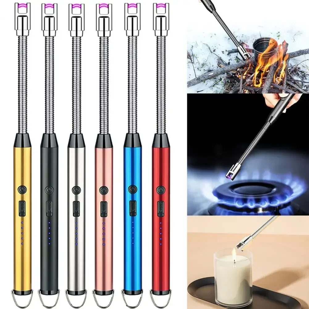 2024 Electric Igniter USB Charging Pulse Lighter 360 Degree Rotation BBQ Igniter Rechargeable Plasma Kitchen Candle Accessories