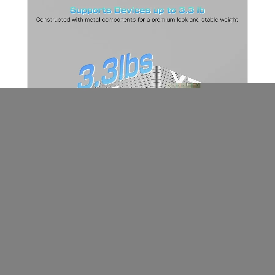 Supporto per tablet per iPad Supporto per monitor portatile Supporto per braccio pieghevole in lega di alluminio da 15,6'' 17,3'' con scrivania girevole a 360°