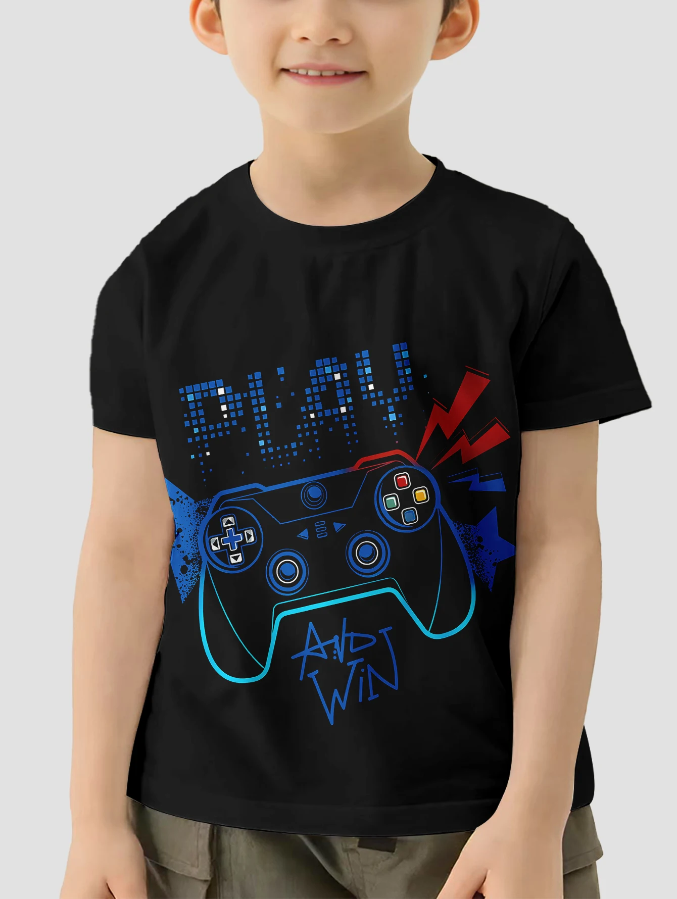 

Funny Gamepad Kids T-shirts Top Clothes for Children Short Sleeve T-shirt for a Boy Child T Shirt Tops Children's Clothing Boys
