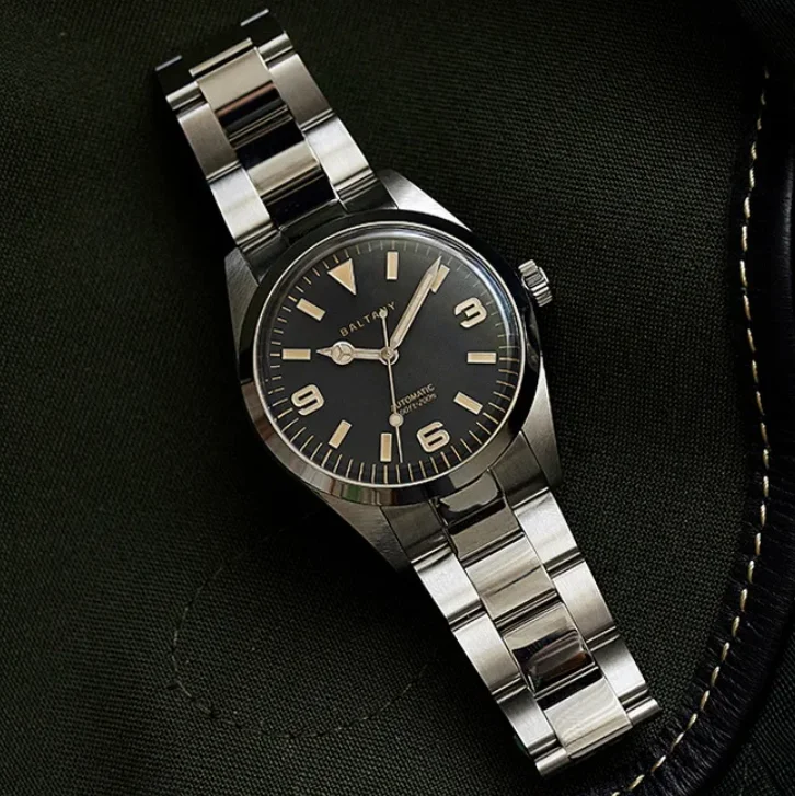 

Baltany Мужские автоматические часы 39 мм Механические наручные часы с сапфировым стеклом для дайвера 20ATM Водонепроницаемые C3 Светящиеся NH38 SW200