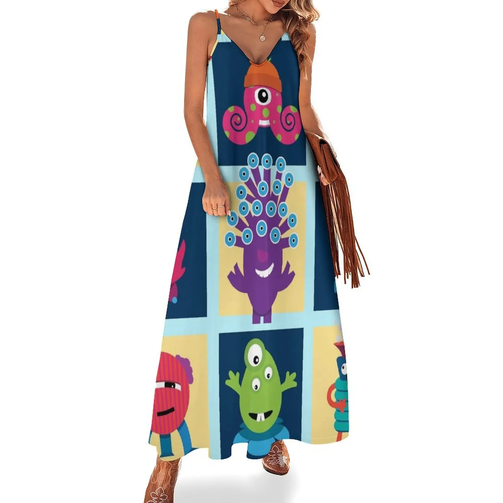 

Summer Monsters Sleeveless Dress Elegant gowns dresses for prom