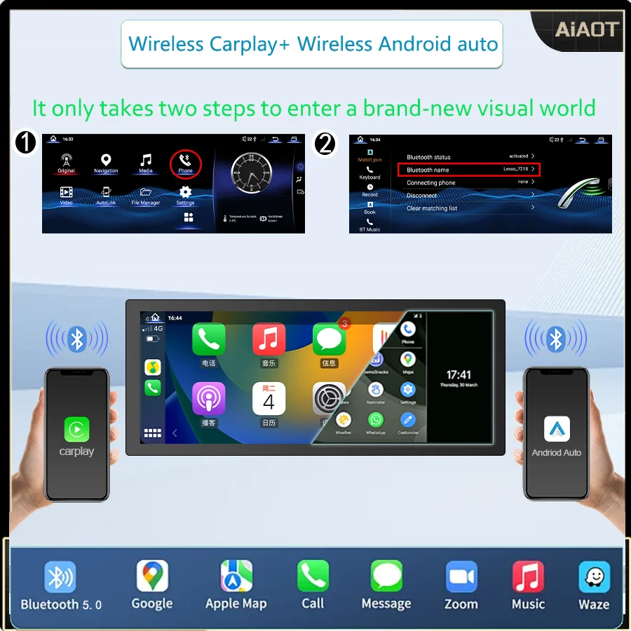 12.3inch Android 13 Qualcomm For Lexus LS 460 600h 2013-2016 Wireless Carplay Auto Multimedia Player GPS Navigation OEM Menu