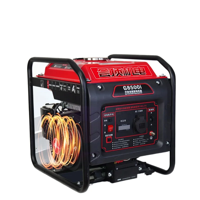 

Небольшой генератор переменной частоты, 220 В, бытовой, уличный, строительный, кемпинговый, электрический запуск, полностью медный, бесщеточный