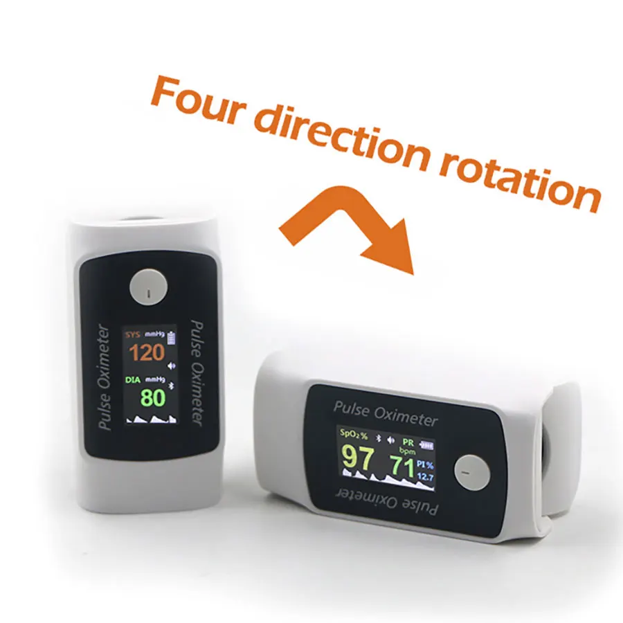 Oxímetro digital de pulso e ponta do dedo Bluetooth e monitor de pressão arterial 2 em 1 Medidor de pressão doméstica Oximetro De Dedo