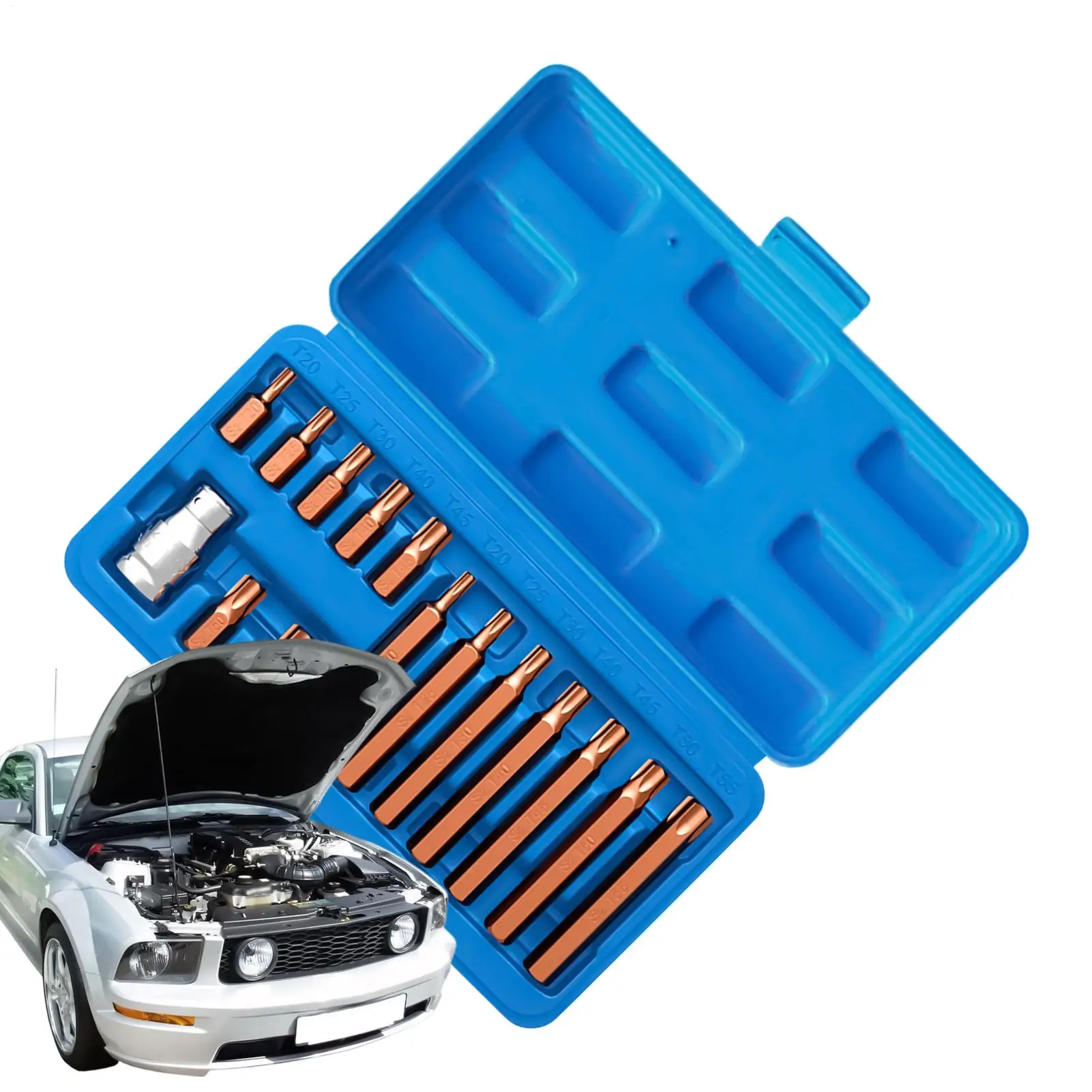 Star Bits 15 Piece S2 Steel Magnetic Universal Tamper Proof Security Driver Bits for Transmissions Engine Chassis Headlight