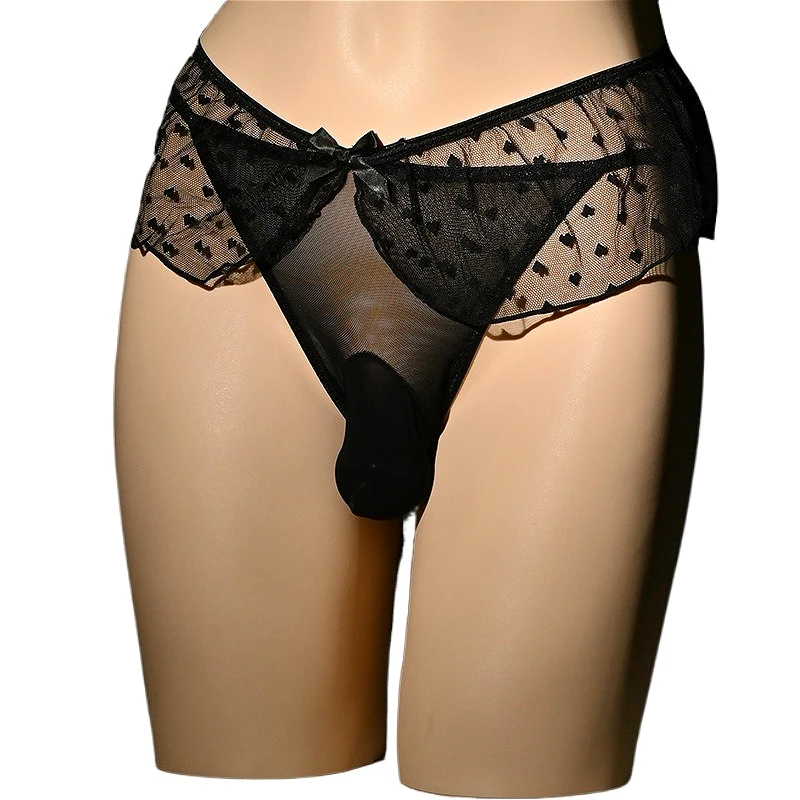 

Transparent Mens Pouch Briefs Mesh Sexy Gay Underwear Comfy Sissy Panties Bikini Male Lingerie Thin Hombre Low Waist Knickers