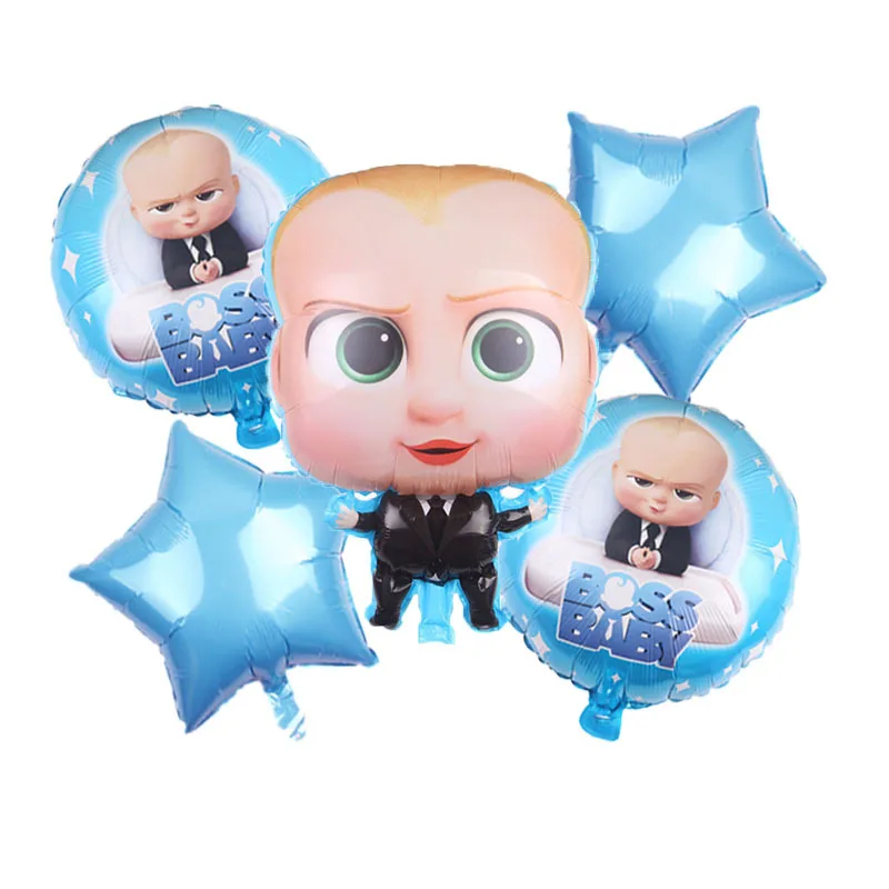 5 sztuk boss baby foliowe balloons18 inch baby Globos z okazji urodzin strona folia aluminiowa ozdobny balon zabawki do kąpieli dla dzieci