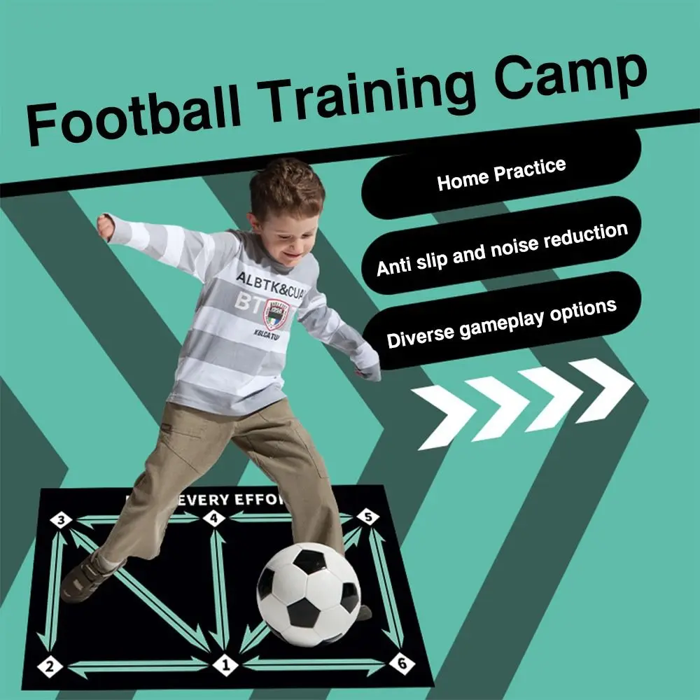 

Fashion Foldable Football Training Mat Silent Wear Resistant Voetbal Training Mats Dribble Control Non Slip Mat Adults