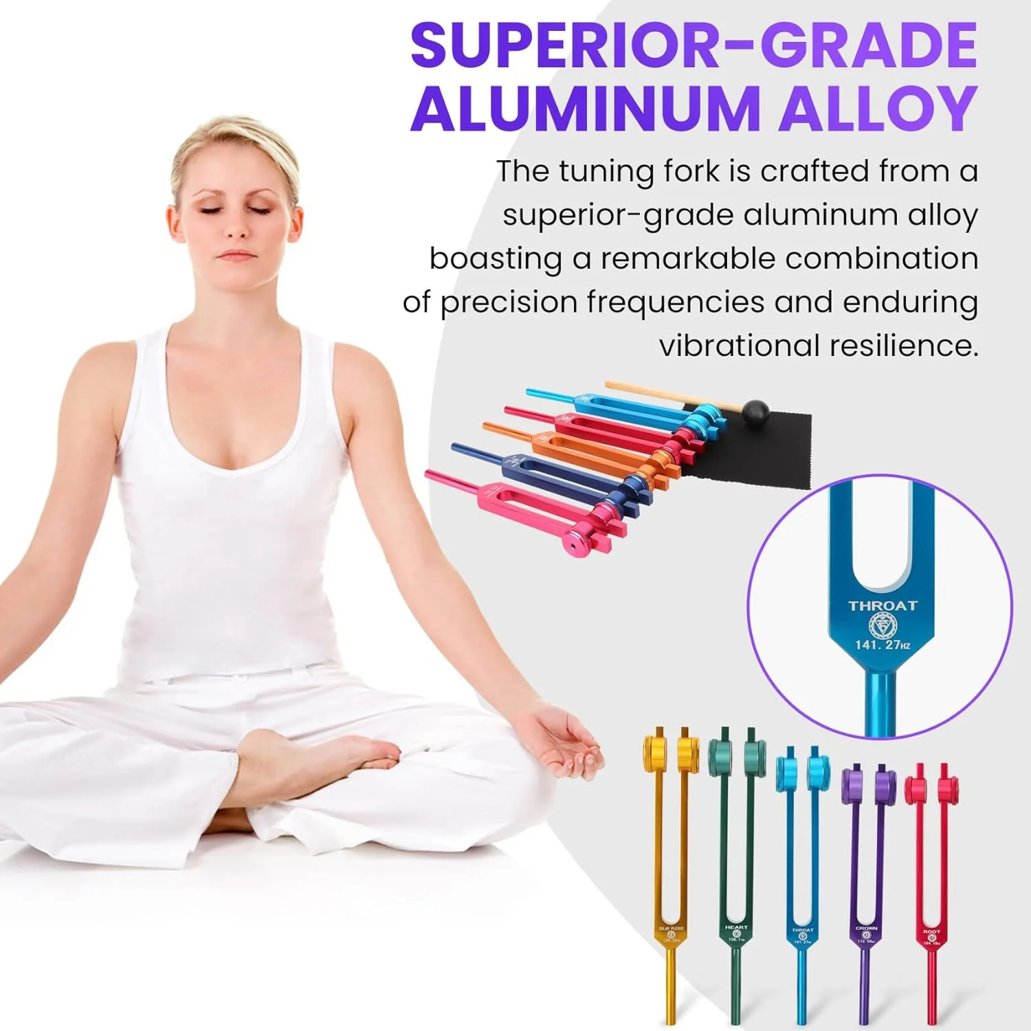 

Practical-Chakra Tuning Fork Set, Tuning Forks For Healing Chakra Set, For Healing,Sound Therapy,Keep Body Durable