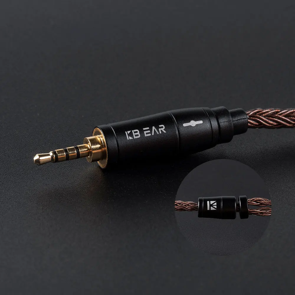 KBEAR 16 Core Pure Copper Wired Earphone Cable 2PIN/MMCX/QDC Earbuds Connector Use For KZ EDX ZSN PRO BLON BL-03 KS1 Headphone