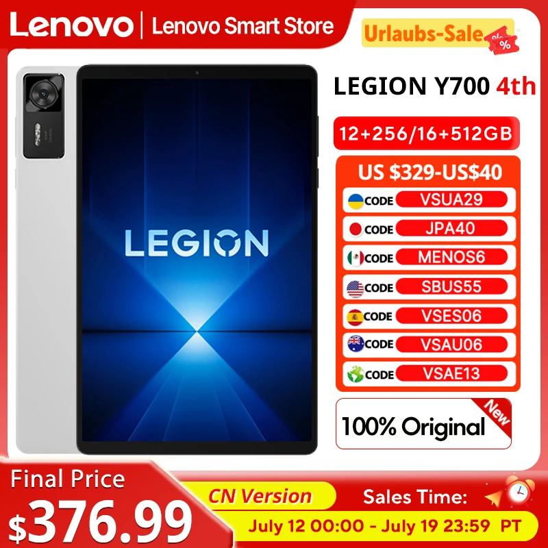Original Lenovo Legion Y700 4th Gaming Tablet CN Version Snapdragon 8 Elite 8.8-inch 3K 165Hz Display 7600mAh Android 15 Pad PC