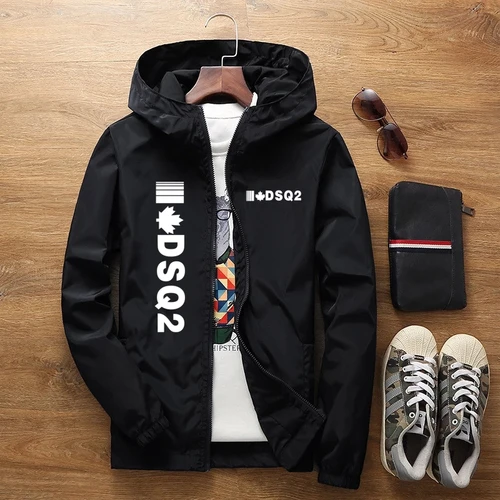 DSQ2 브랜드 캐주얼 방수 슬림 재킷 남녀공용, 주머니가 달린 자외선 차단 바람막이, 2023 년 여름 신상 판매  Best5