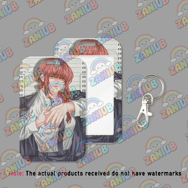 Power Denji Asa Mitaka Makima Reze Aki Hayakawa Keychains Holders Bank Bus ID Credit Cards Key Ring Chains