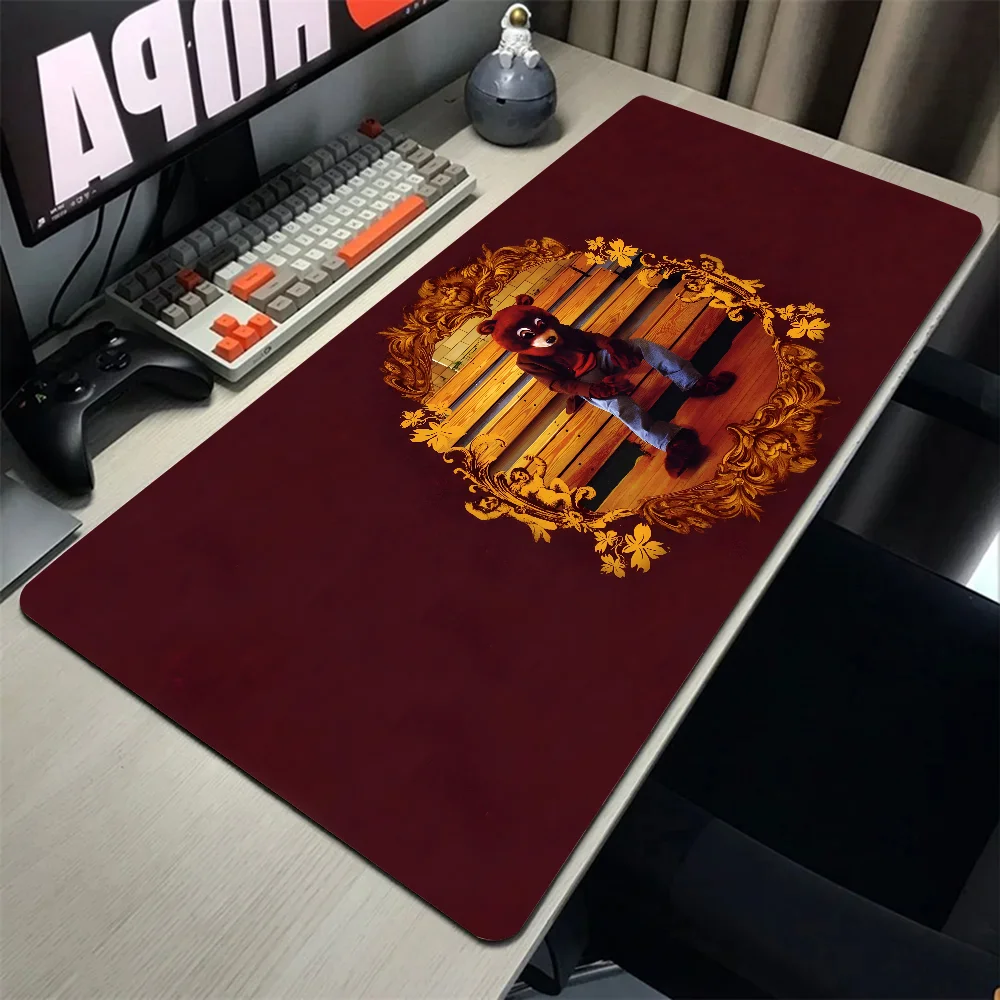 Singer K Kanye West Album Mousepad Mouse Mat With Pad gaming accessories Prime Gaming XXL Keyboard Pad Stitch Padding Mat